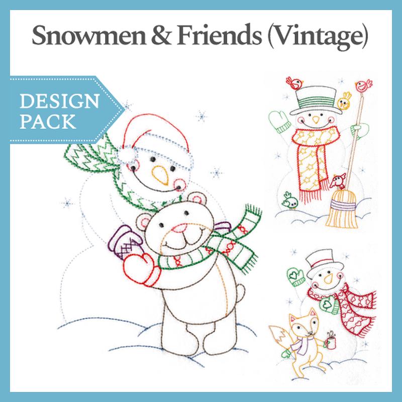 A Snowmen & Friends (Vintage) Design Pack
