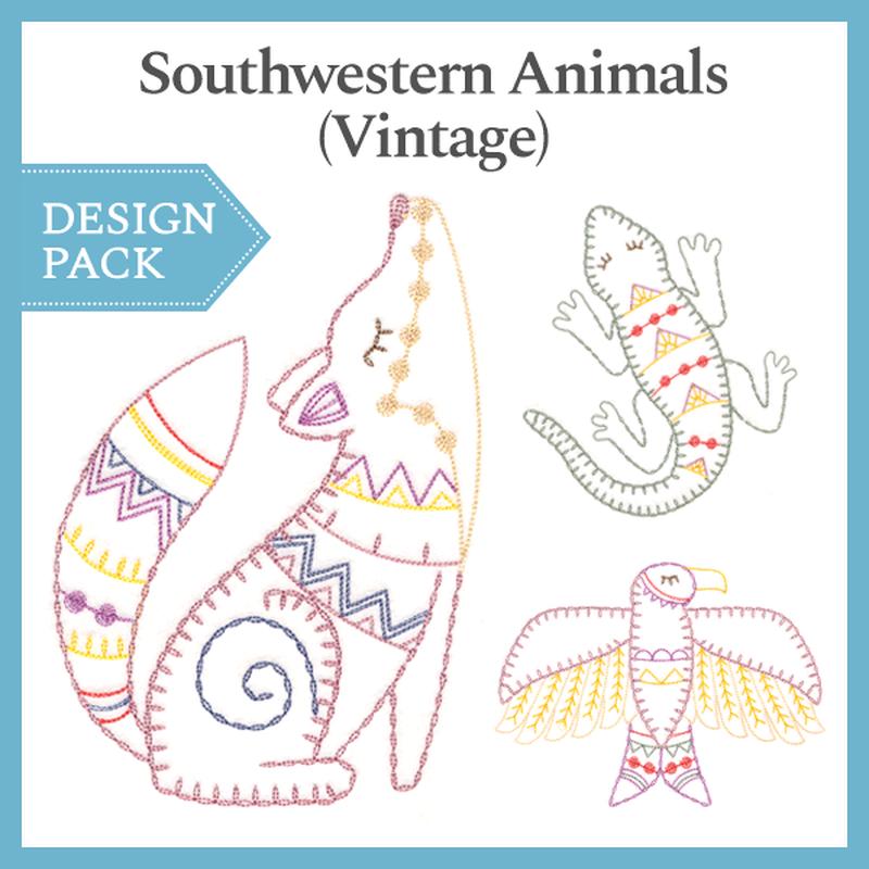 A Southwestern Animals (Vintage) Design Pack