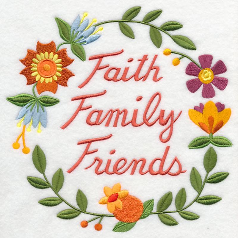 Faith Family Friends Wreath