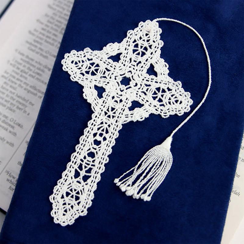 Faithful Cross Bookmark with Tassel (Battenburg Lace)
