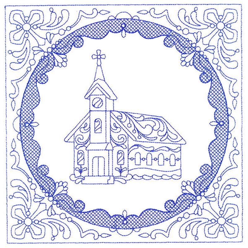 Faithful Stitches - Church (Trapunto)