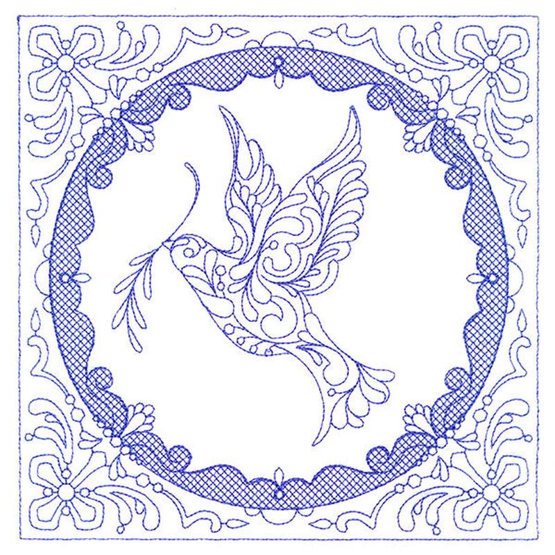 Faithful Stitches - Dove (Trapunto)