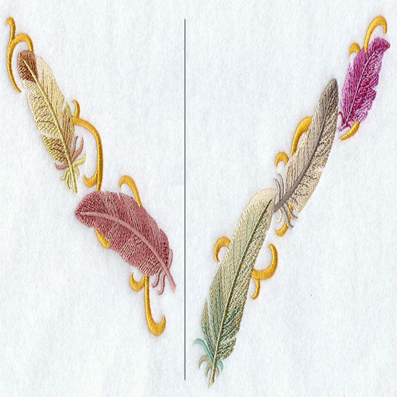 Fall Feathers Neckline (V-Neck) (Split)