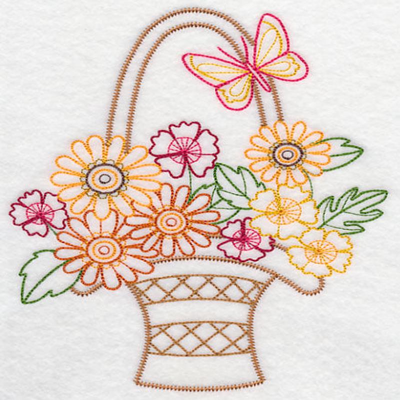 Fall Flower Basket (Vintage)