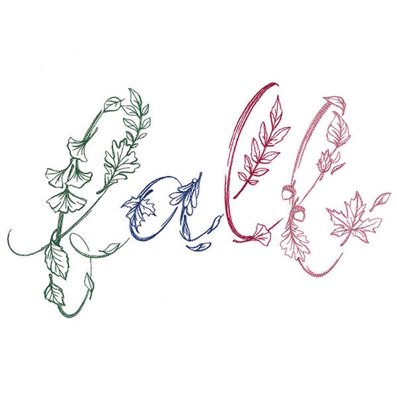 Fall Into Leaves Script (Vintage)