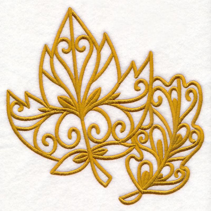 Fall Leaves (Goldwork)