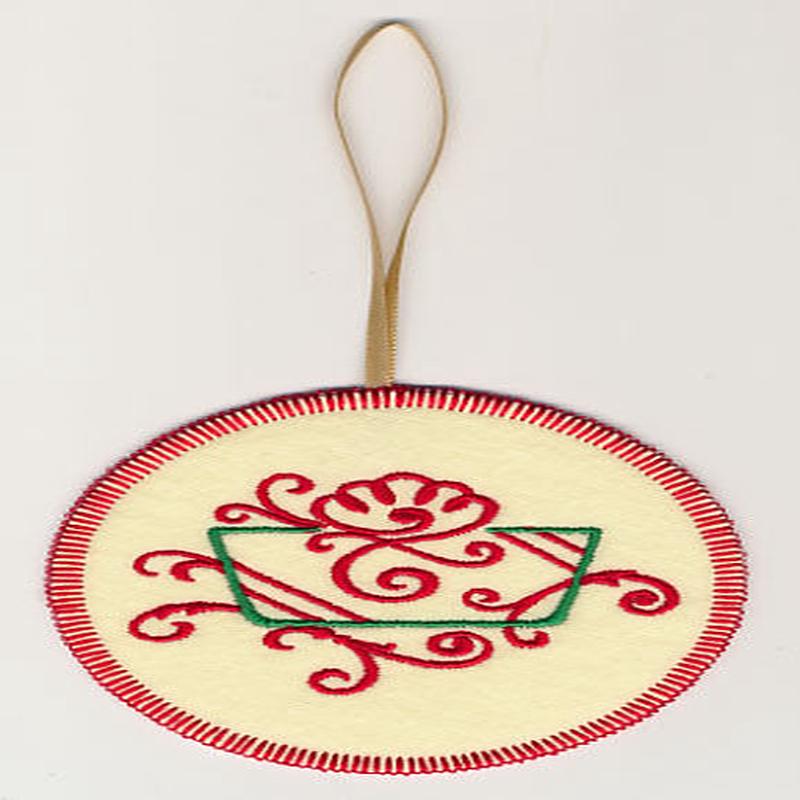 Fa La La Filigree Gift 1 Ornament (In-the-Hoop)