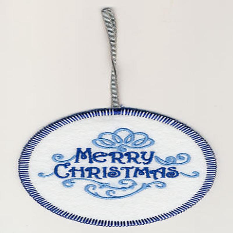 Fa La La Filigree Merry Christmas Ornament (In-the-Hoop)