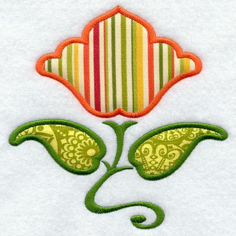 Fabric-Filled Flower 3 (Applique)