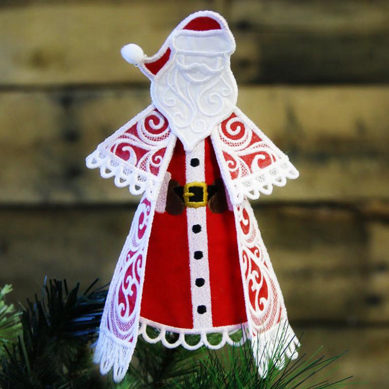 Fabric Santa in 3D (Lace)