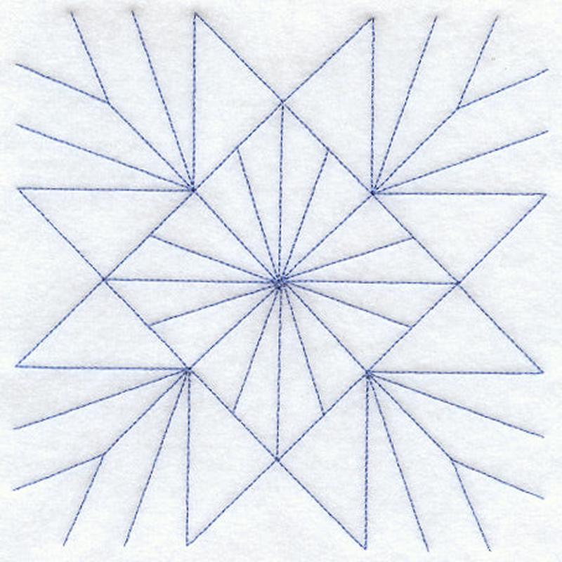 Evening Star Quilting Square (Double Run)