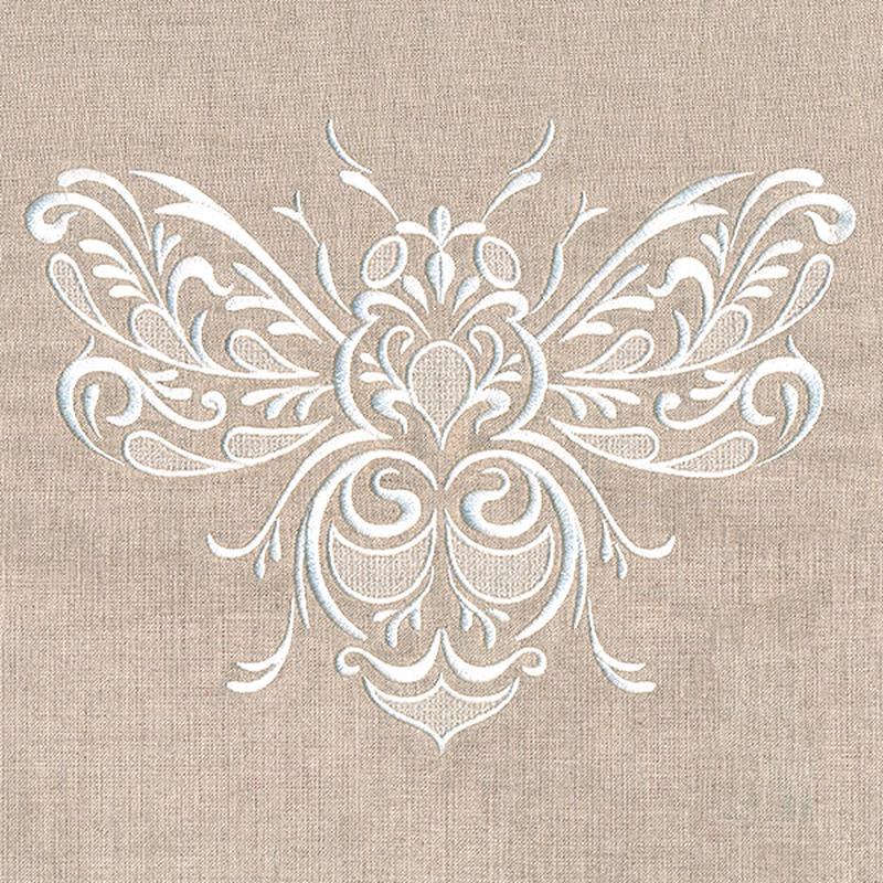 Exquisite Buzzing Bee (Whitework)