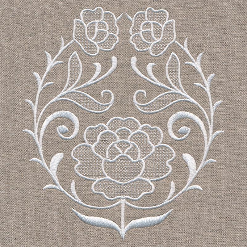 Exquisite Floral Accent (Whitework)