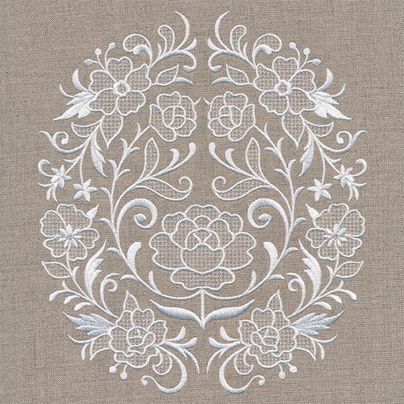 Exquisite Floral Feature (Whitework)
