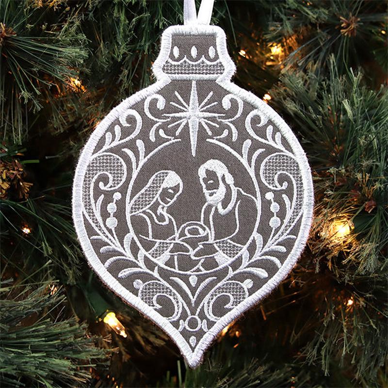 Exquisite Holy Family Ornament (In-the-Hoop)