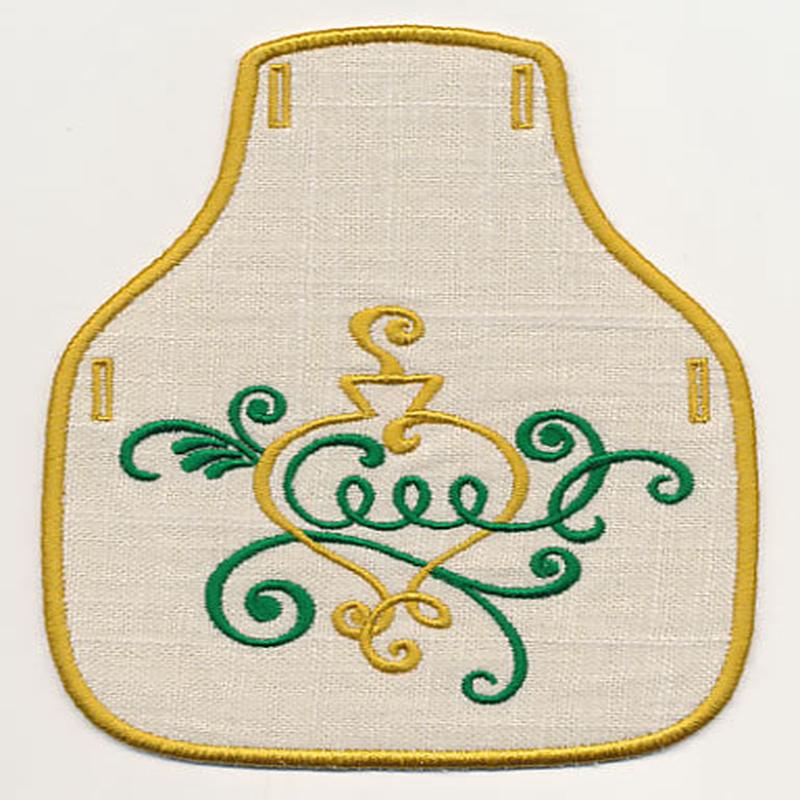 Fa La La Filigree Bottle Apron 3 (In-the-Hoop)