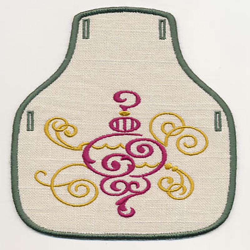 Fa La La Filigree Bottle Apron 5 (In-the-Hoop)