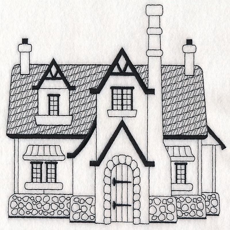 English Cottage (Blackwork)