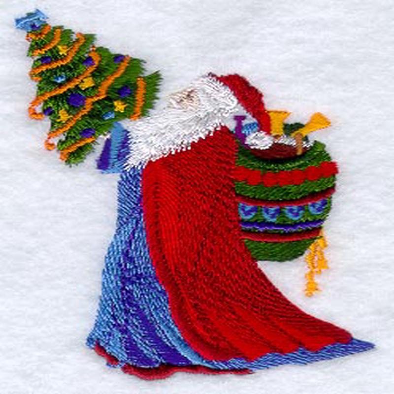 European Santa W/Tree