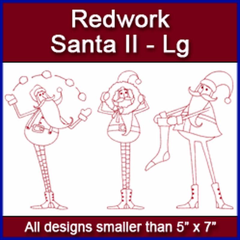 A Redwork Santa II Design Pack