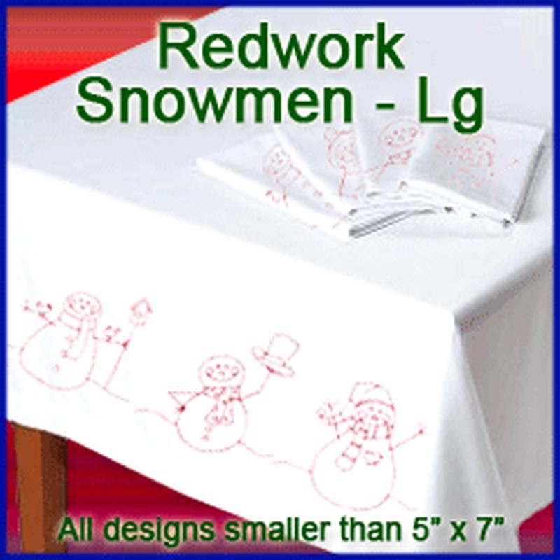 A Redwork Snowmen Design Pack