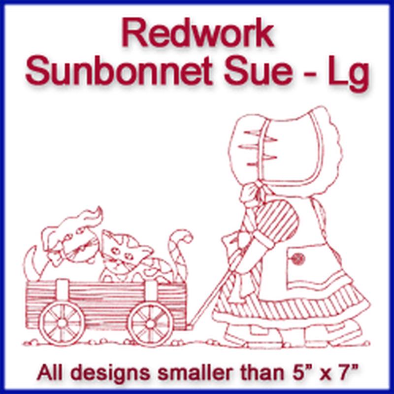A Redwork Sunbonnet Sue Design Pack