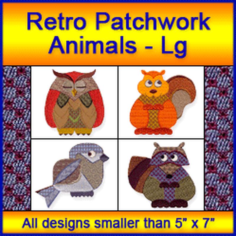 A Retro Patchwork Animals Design Pack