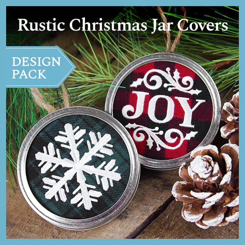 A Rustic Christmas Jar Covers Design Pack