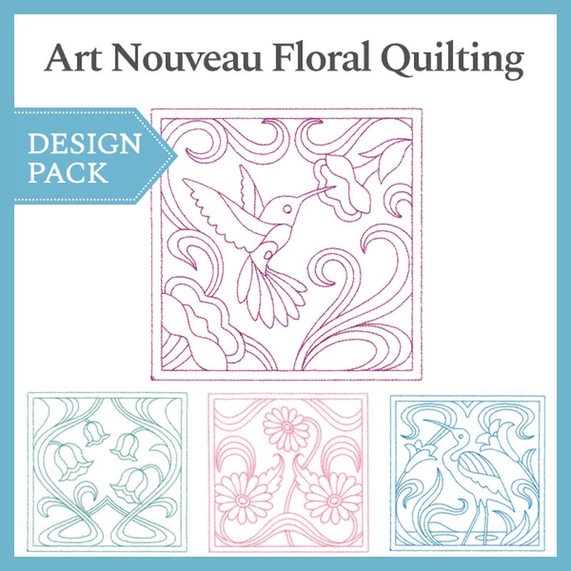 A Art Nouveau Floral Quilting Design Pack