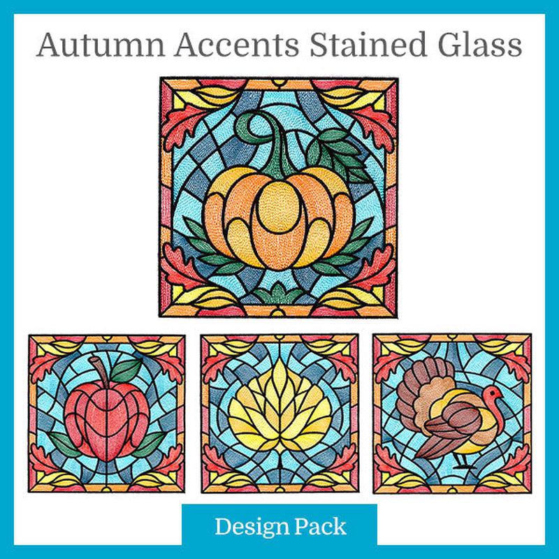 A Autumn Accents Stained Glass Design Pack