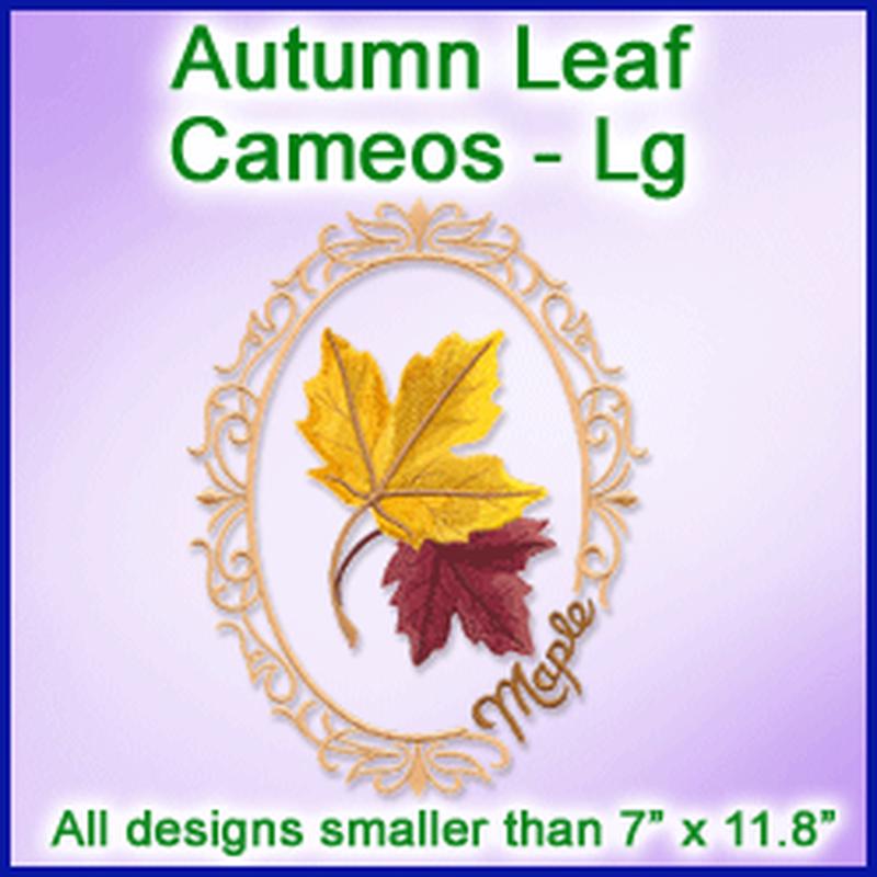 A Autumn Leaf Cameos Design Pack