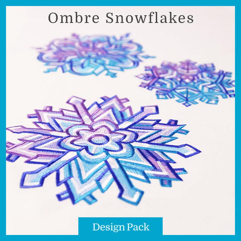 A Ombre Snowflakes Design Pack