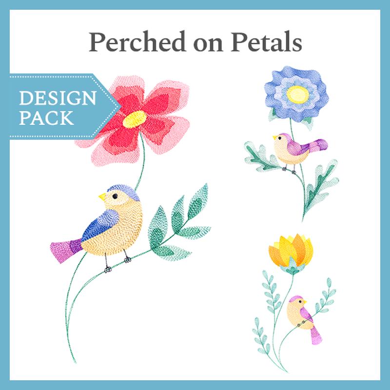 A Perched on Petals Design Pack