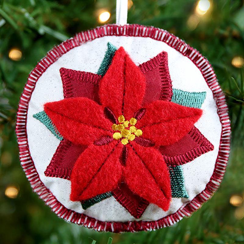 3D Multi-Layer Poinsettia Ornament (In-the-Hoop)