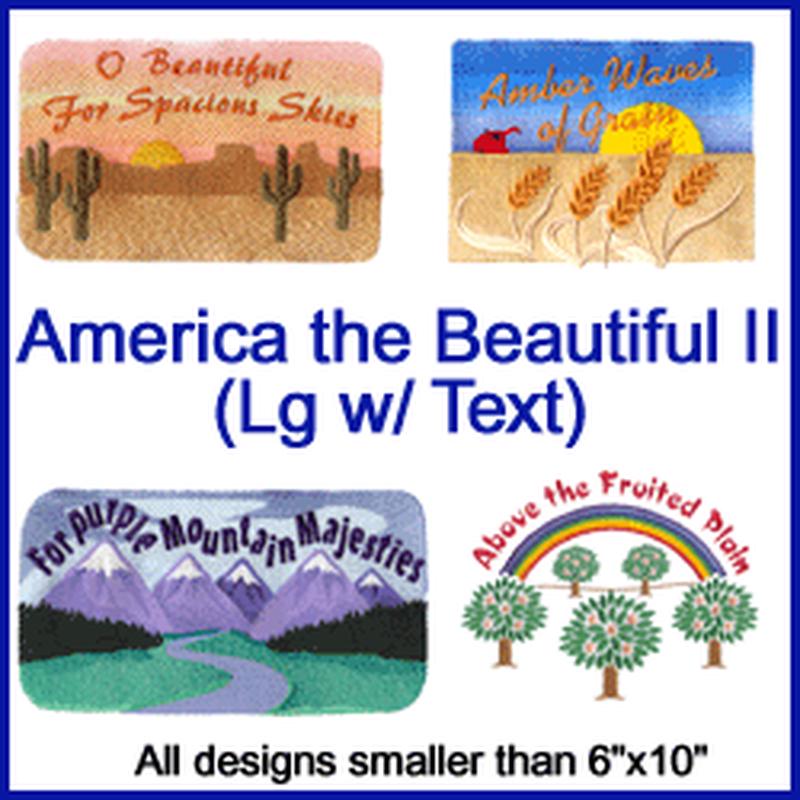 A America the Beautiful Design Pack II with text