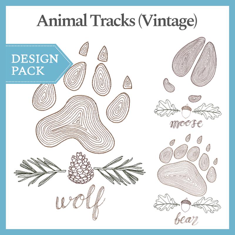 A Animal Tracks (Vintage) Design Pack