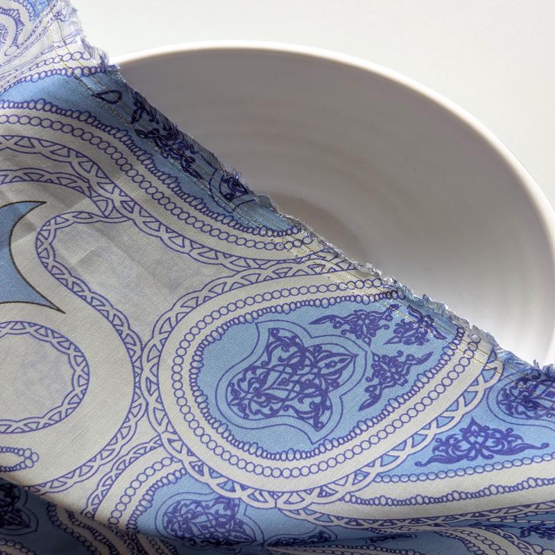 Digital Print 70 Gram Bemberg Muslin Fabric