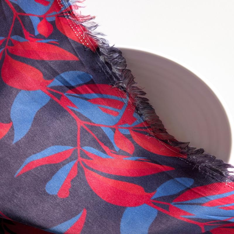 Digital Print Viscose Bosky Satin Fabric