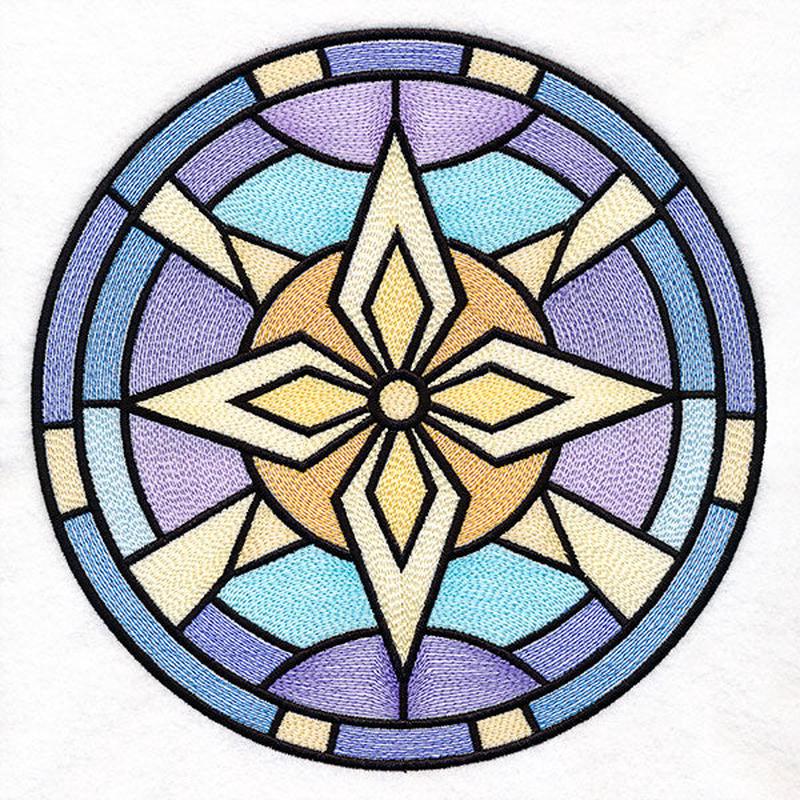 'Tis the Season Stained Glass Circle - Star