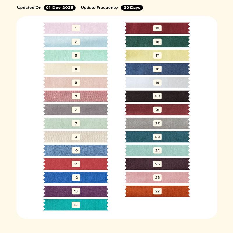 60s Cotton Satin Bio Finish Mill Dyed Fabric 57"