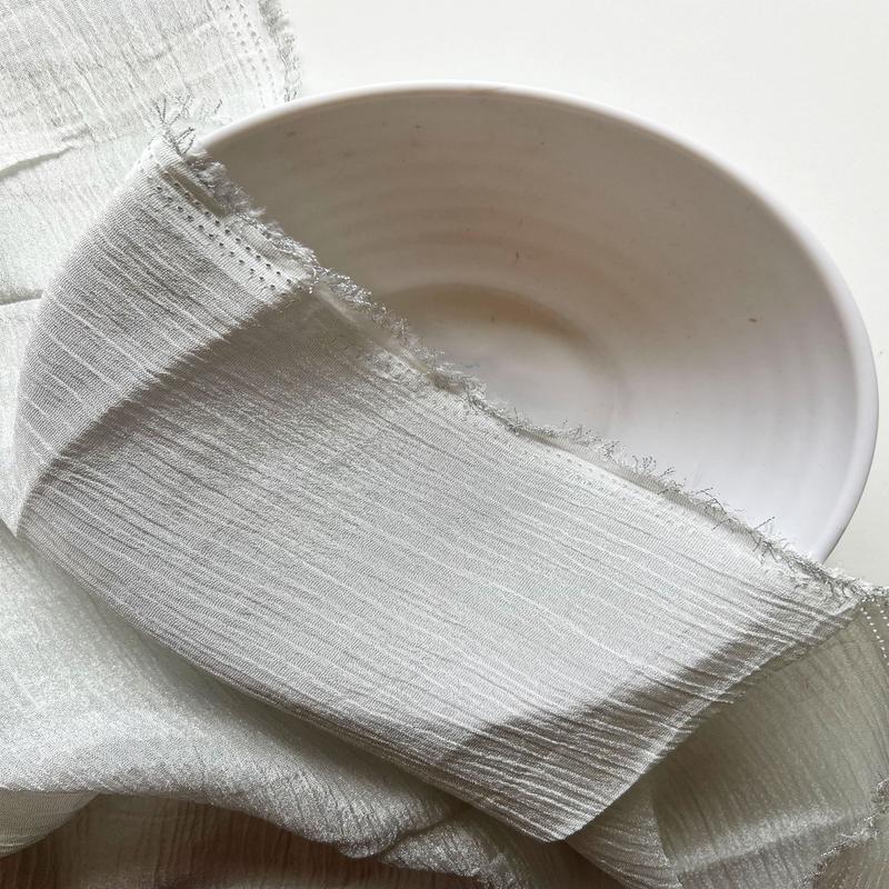 75 Gram Viscose Silver Tissue Crushed Fabric