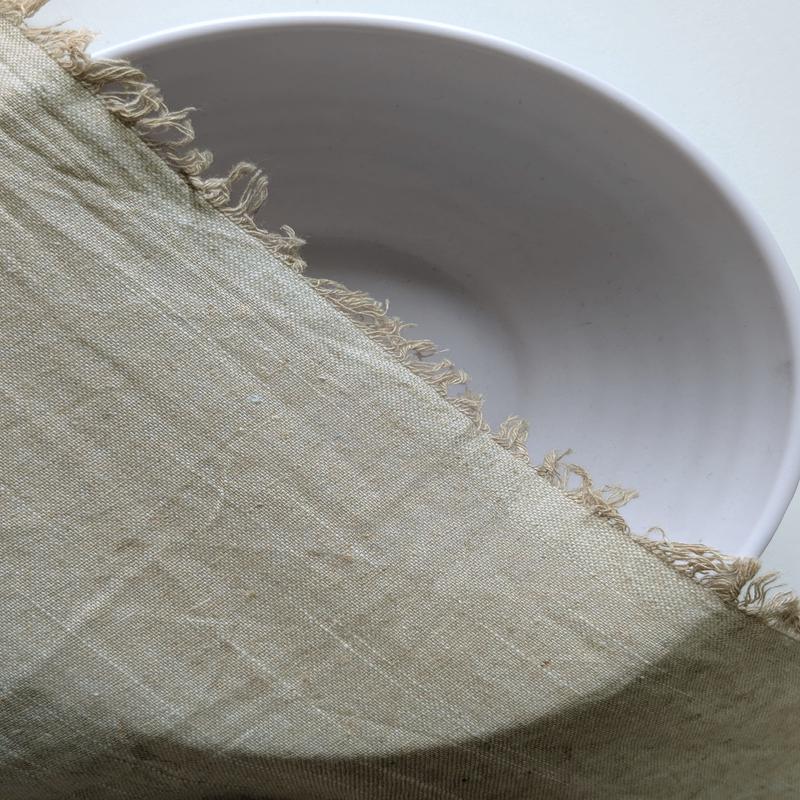 Beige Chambray Slub Blended Cotton Yarn Dyed Fabric 58"