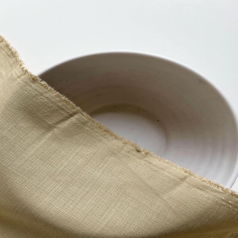 Beige Cotton Dobby Mill Dyed Fabric 57"