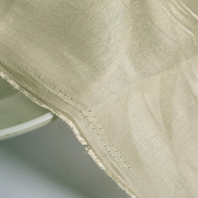 Beige Poly Chanderi Mill Dyed Fabric - 8 kg