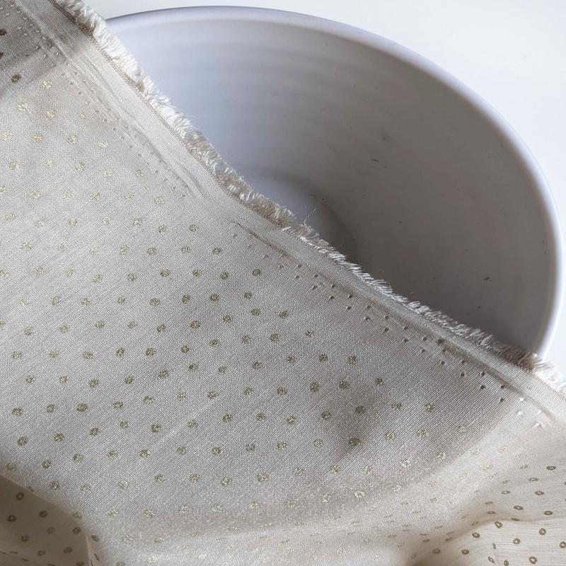 Beige Poly Foil Chanderi Fabric - 16 kg