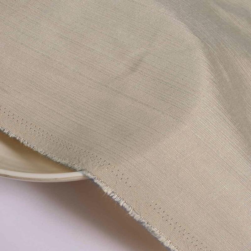 Beige Poly Viscose Vetican Mill Dyed Fabric 58" - 16 kg