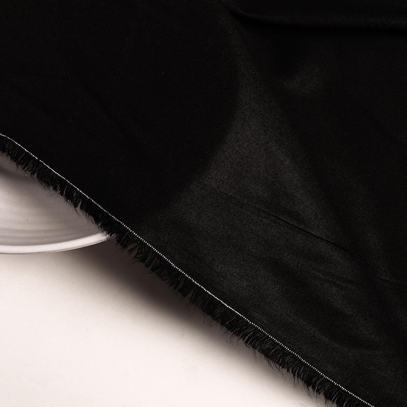 Black 30s Liva Heavy Rayon Plain Mill Dyed Fabric 56" - 21 kg