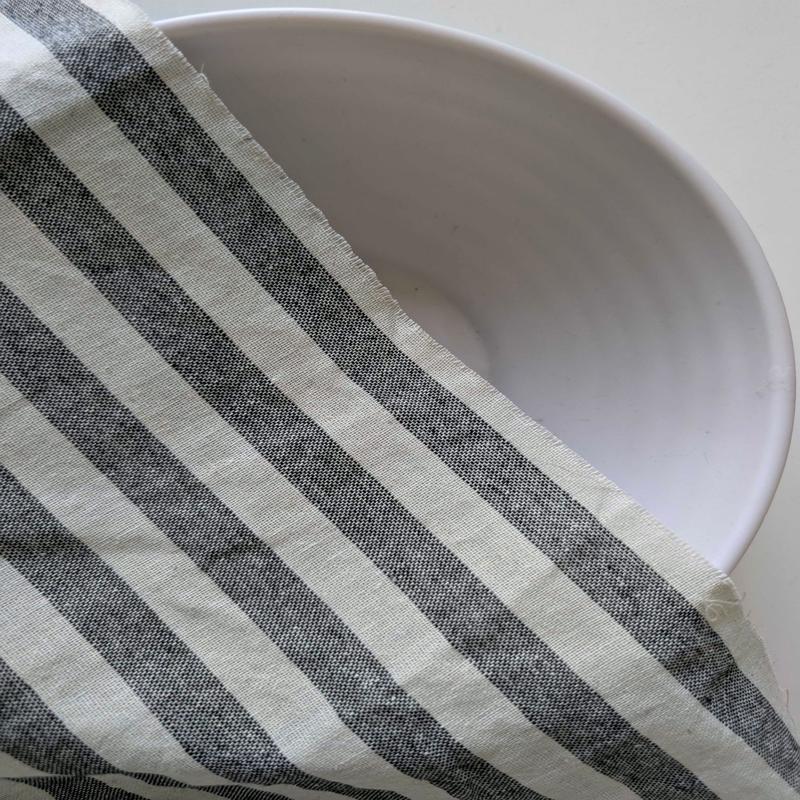 Black Stripes Blended Cotton Yarn Dyed Fabric 60"