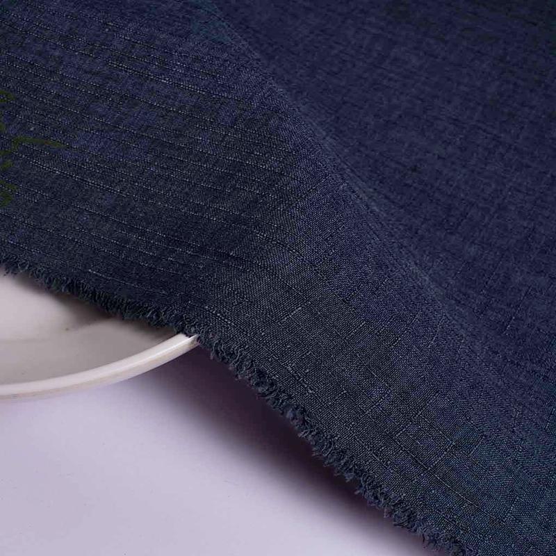Blue Poly Double Sided Slub Mill Dyed Fabric (Irish Linen) - 25 kg