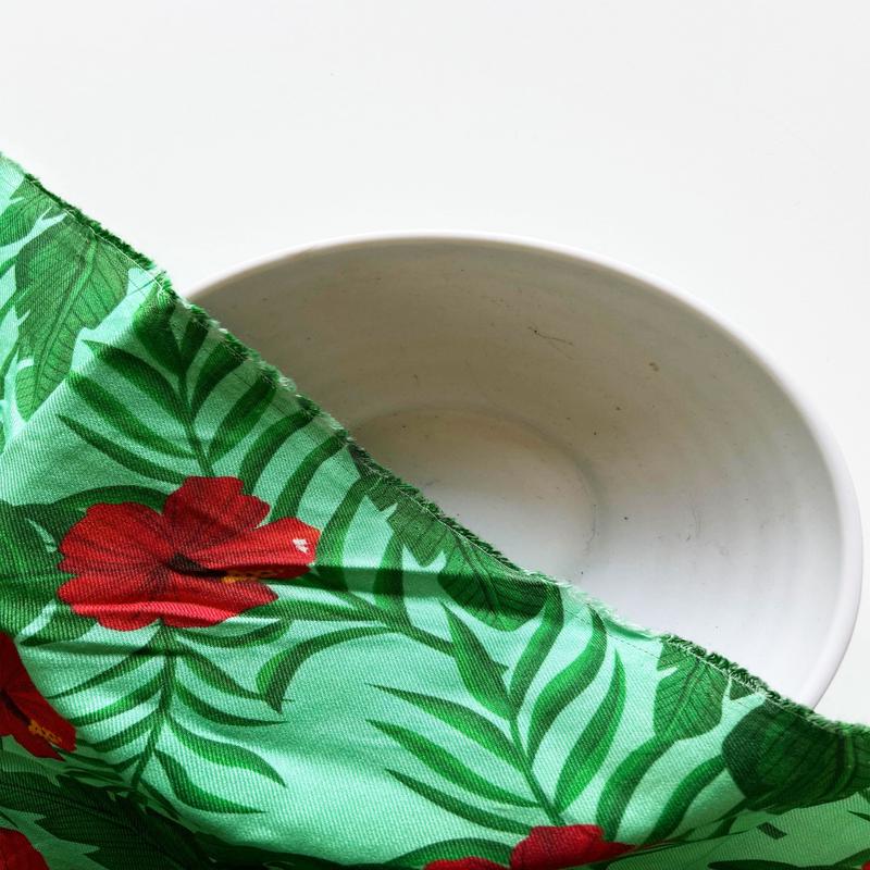 White Digital Print 30s Liva Viscose Twill Fabric 58''